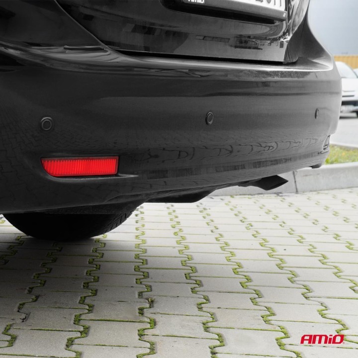 Zestaw czujników parkowania cofania Buzzer 4 sensory czarne "GOLD" 18 mm AMIO-01576