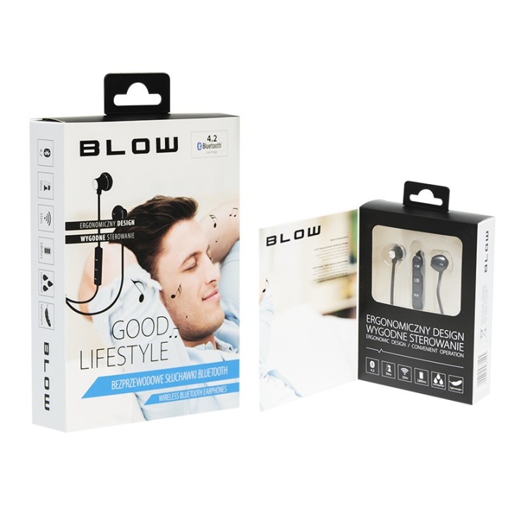 Słuchawki BLOW Bluetooth 4.2 czarne