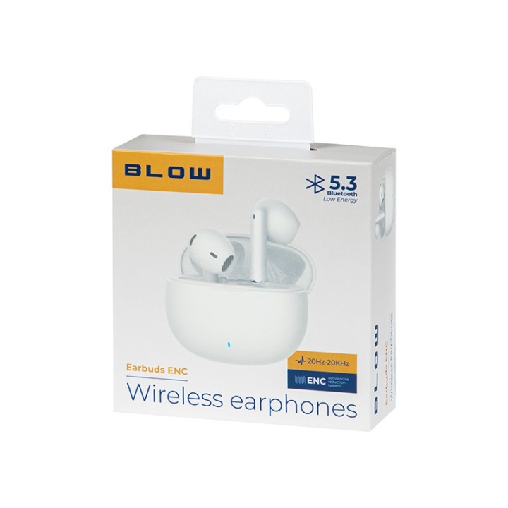 Słuchawki BLOW Earbuds ENC WHITE
