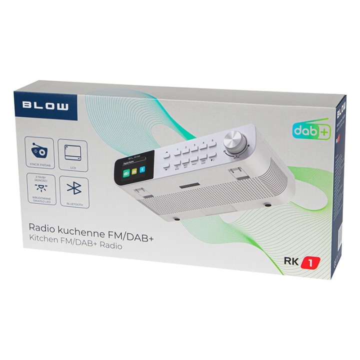 Radio kuchenne FM/DAB+ BLOW RK1 białe