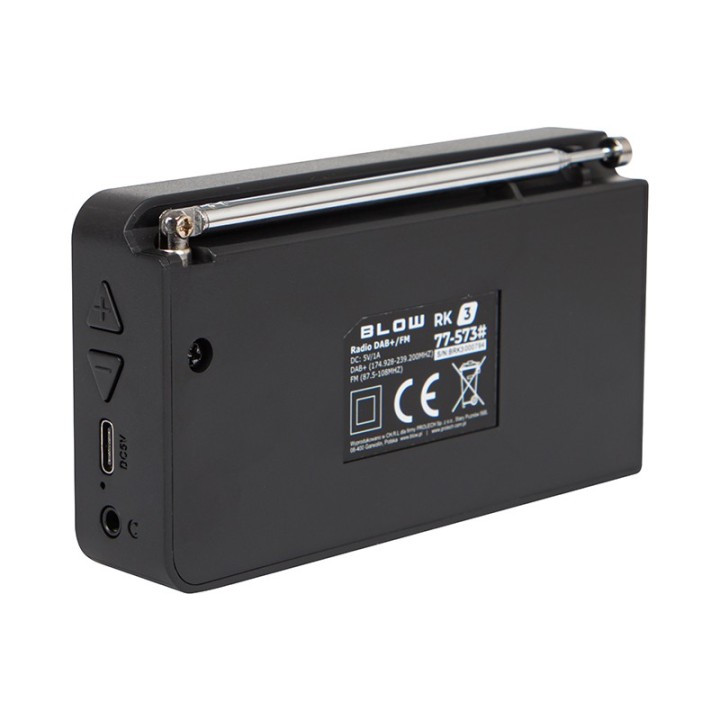 Radio kuchenne FM/DAB+ BLOW RK3 BT czarne