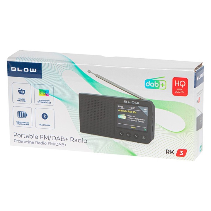 Radio kuchenne FM/DAB+ BLOW RK3 BT czarne