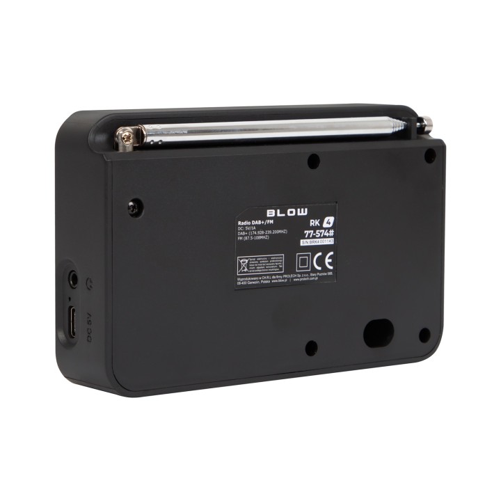 Radio kuchenne FM/DAB+ BLOW RK4 BT czarne