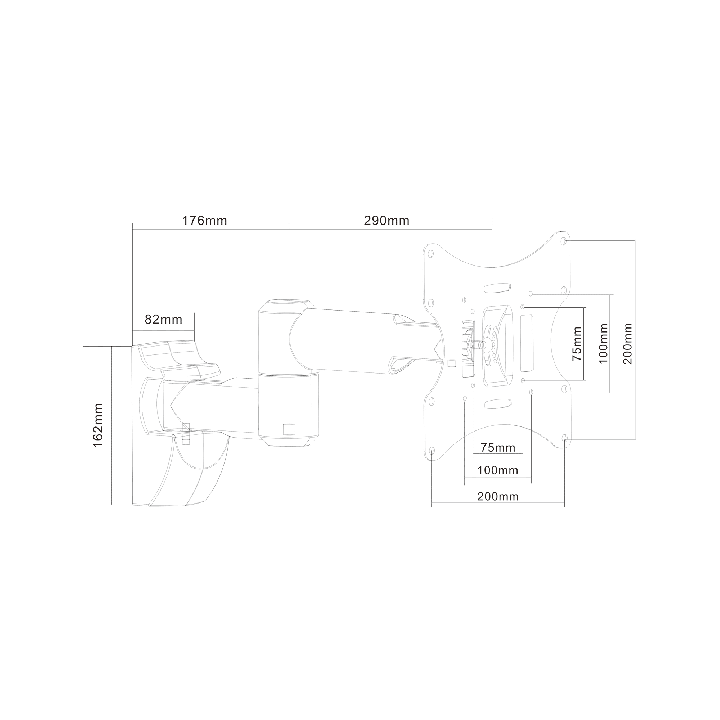 Uchwyt do ściany 13-42 cali czarny LCD