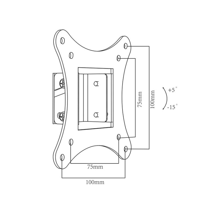 Uchwyt TV LCD 10"-25" TYP X SLIM
