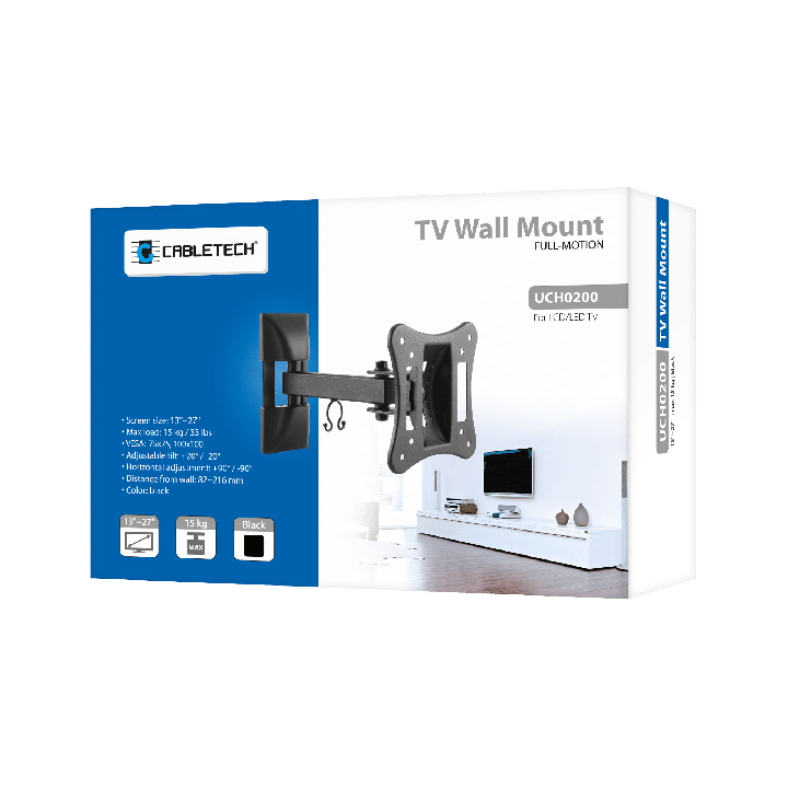 Uchwyt do ściany 13-27 cali czarny LPA51-111 (regulacja w pionie i w poziomie)