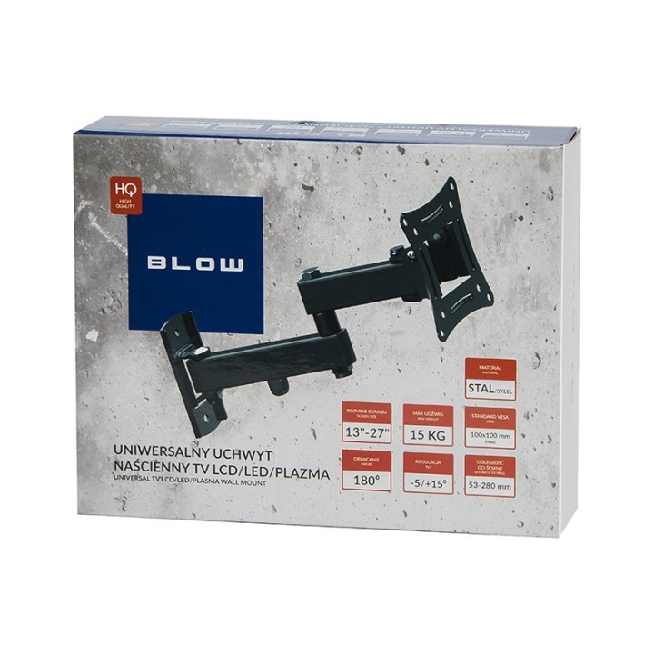 Uchwyt TV LCD 10"-27" TYP X z przeg.łama