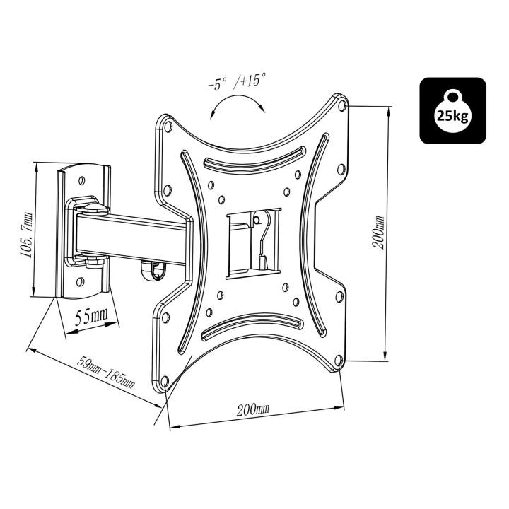 Uchwyt TV LCD 13"-42" TYP X