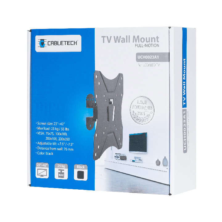 Uchwyt do ściany czarny - 23"-42"