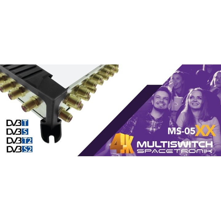 Multiswitch 5/8 końcowy Spacetronik E-Series MS-0508E z zasilaczem