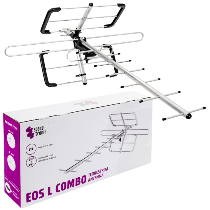 Antena DVB-T2 Spacetronik EOS L Combo Black
