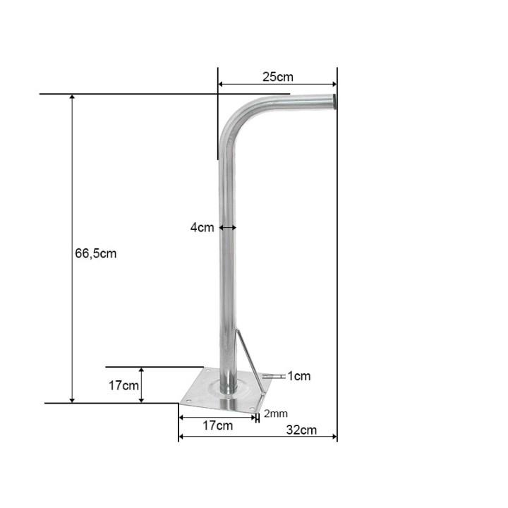 Uchwyt ścienny gięty 660 wzmacniany