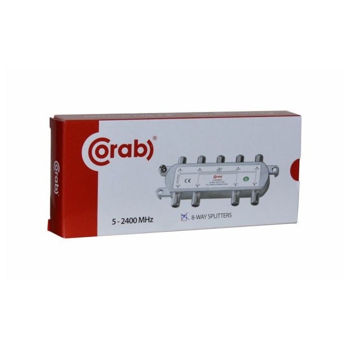 Rozgałęźnik sygnału splitter 5-2400Mhz 8 wyjść power pass CORAB