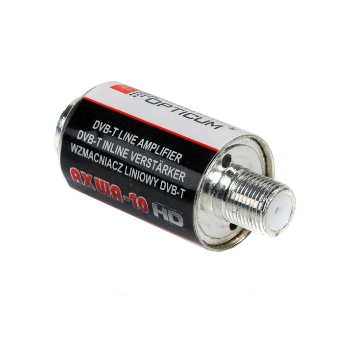 Wzmacniacz antenowy przelotowy OPTICUM WA-10 5-12V 20dB VHF/UHF.