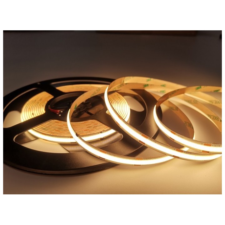 Taśma LED COB 480 9W/m 3000K 990lm/m 12V IP20/5m/P