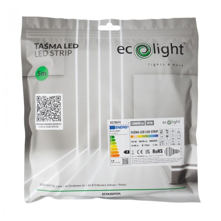 Taśma LED 300 14.4W/m RGB+CCT 12V IP20 /5m/