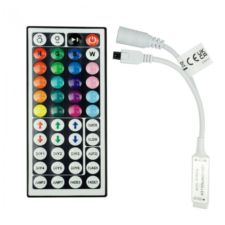 Sterownik LED RGB 44 przyciski IR 72W