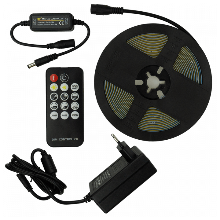 ZESTAW LED 320 COB 24V IP20 4000K /5m/