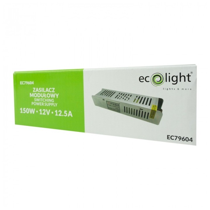 Zasilacz LED 150W 12V 12.5A IP20 SLIM 200x60x40