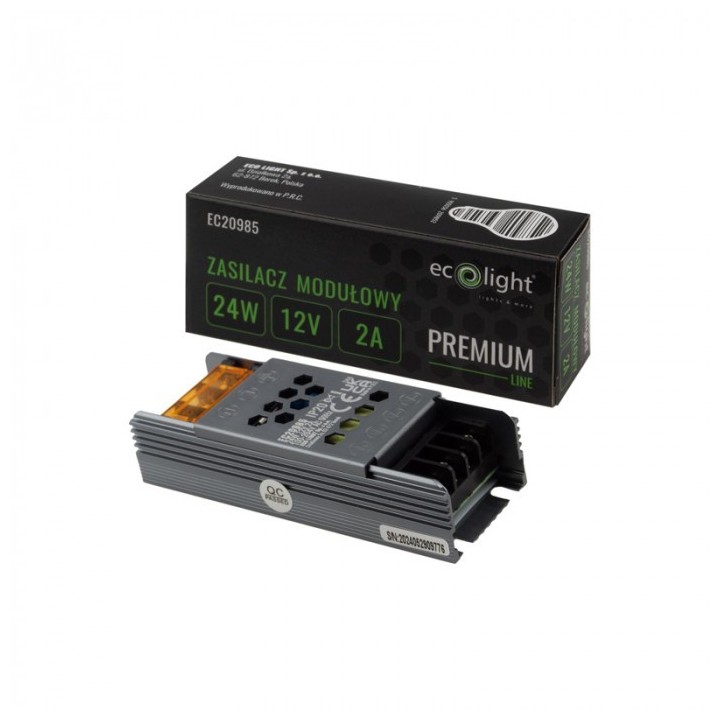 Zasilacz modułowy slim PREMIUM 24W 12V
