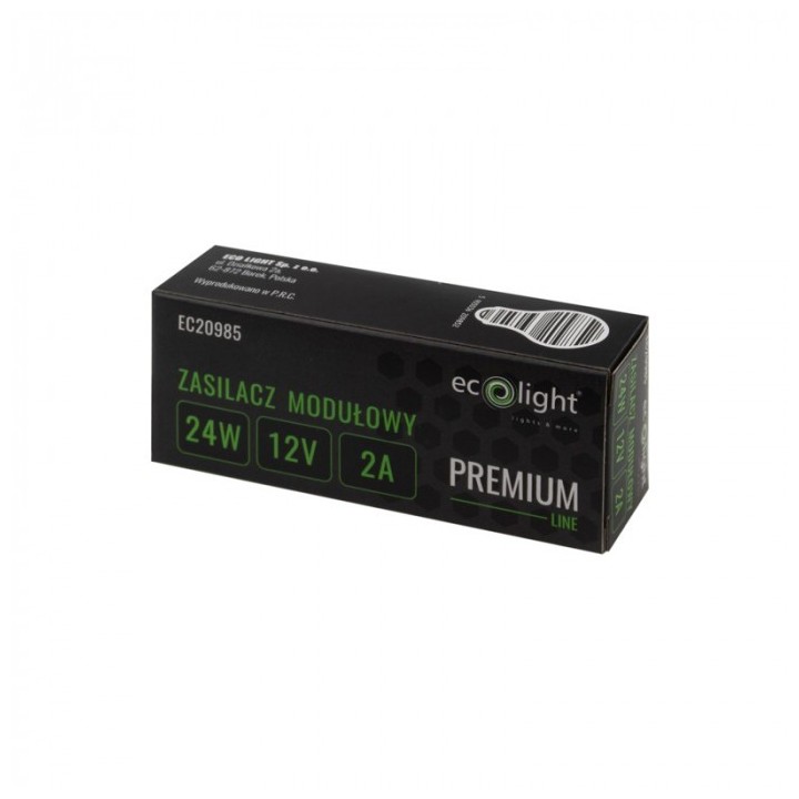 Zasilacz modułowy slim PREMIUM 24W 12V