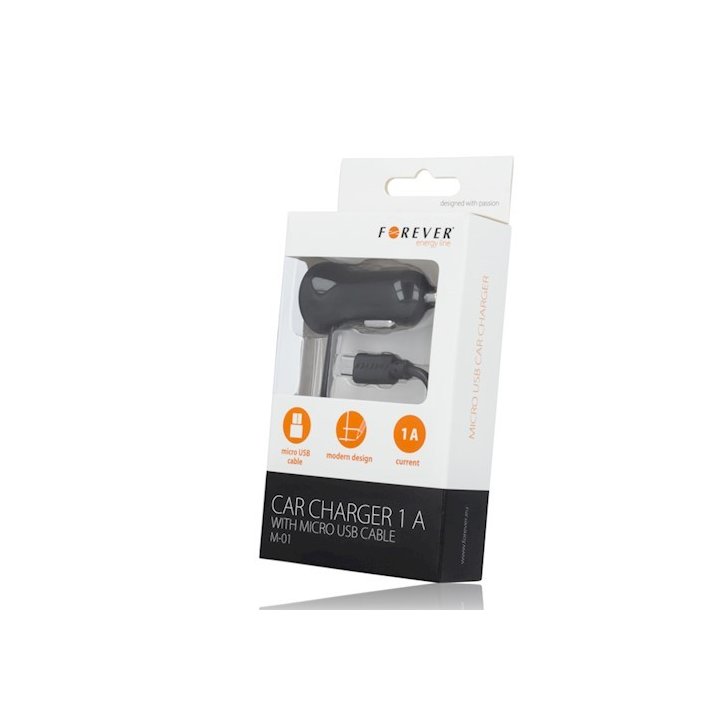 Ładowarka samochodowa Forever Micro USB 1A M-01 czarna