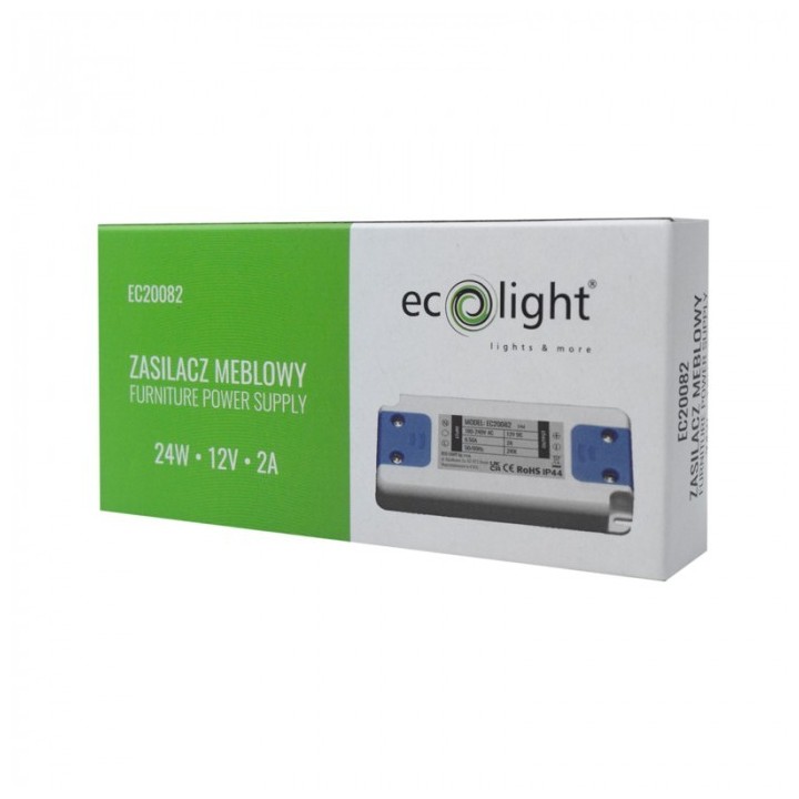 Zasilacz meblowy 24W 12V IP44 98x47x16