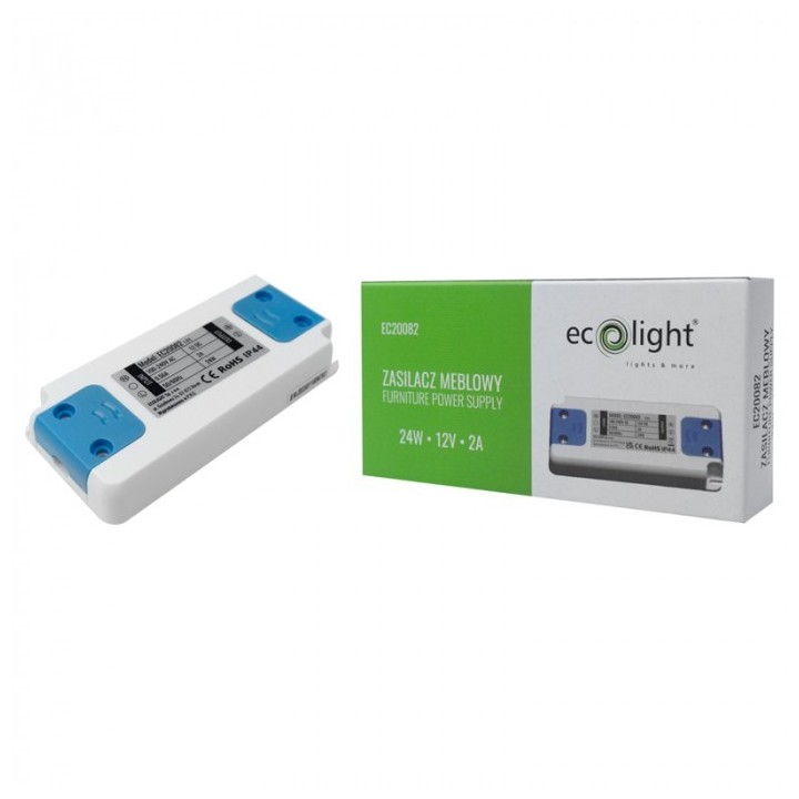 Zasilacz meblowy 24W 12V IP44 98x47x16