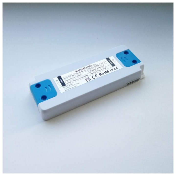 Zasilacz meblowy 36W 12V IP44 128x51x16