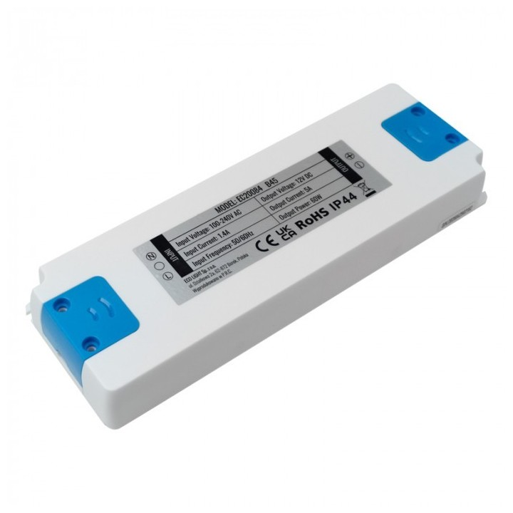 Zasilacz meblowy 60W 12V IP44 185x64x22