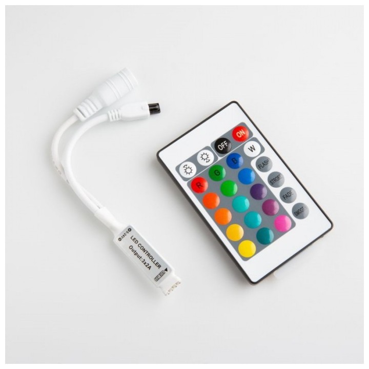 Sterownik LED RGB 24 przyciski IR 72W