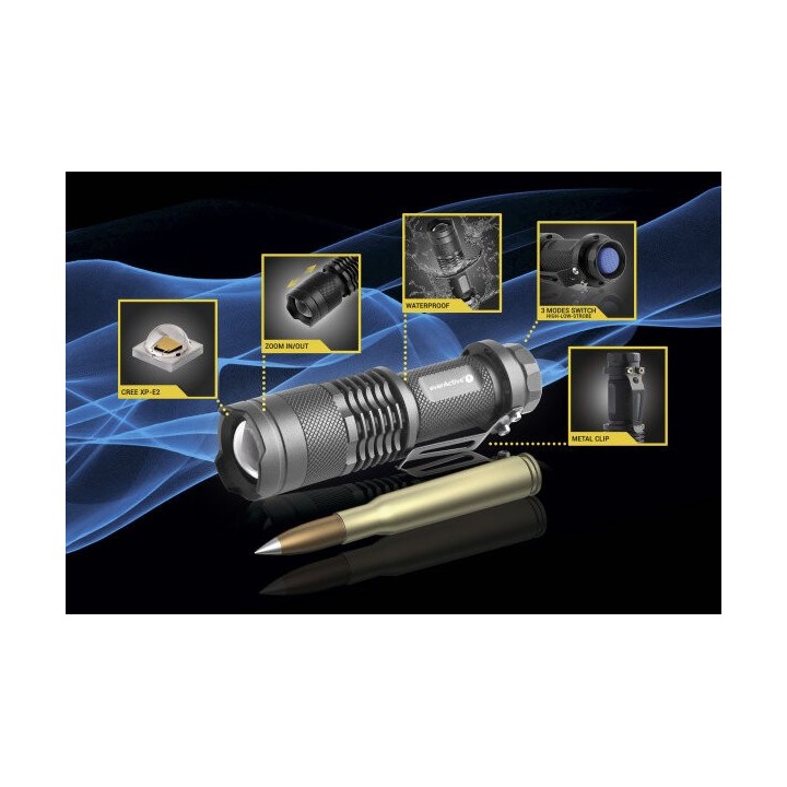 Latarka diodowa everActive FL-180 "Bullet" z diodą CREE XP-E2