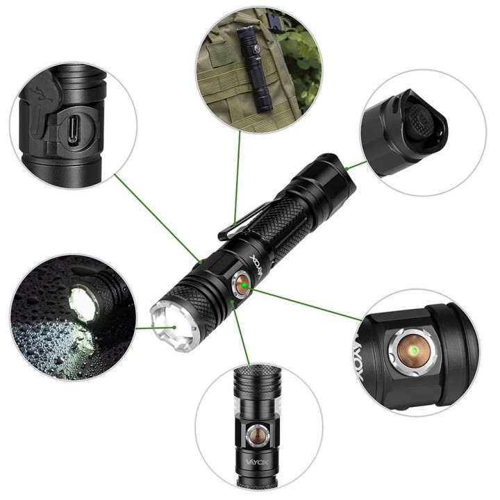 Latarka taktyczna IP44 10W 1200lm Professional VA0049 VAYOX