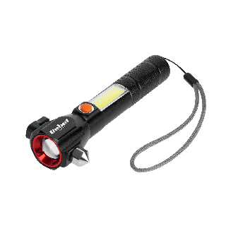 Akumulatorowa latarka wielofunkcyjna REBEL (zoom, nożyk, młotek do szyby)