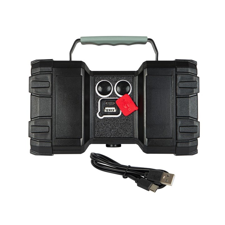 Latarka LED akumulatorowa szperacz dwustronna z funkcją powerbank