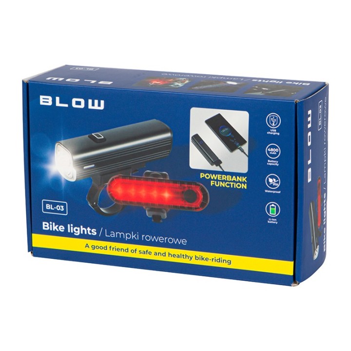 Lampki rowerowe przód+tył zestaw BL-03