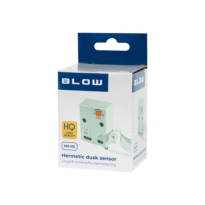 Czujnik zmierzchu hermetyczny z sondą BLOW MS-05 szary