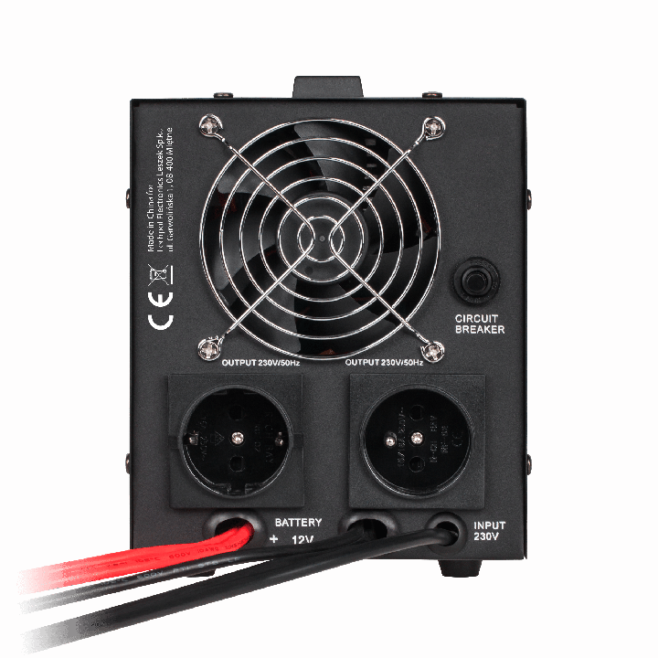 Awaryjne źródło zasilania KEMOT PROsinus-300 przetwornica z czystym przebiegiem sinusoidalnym