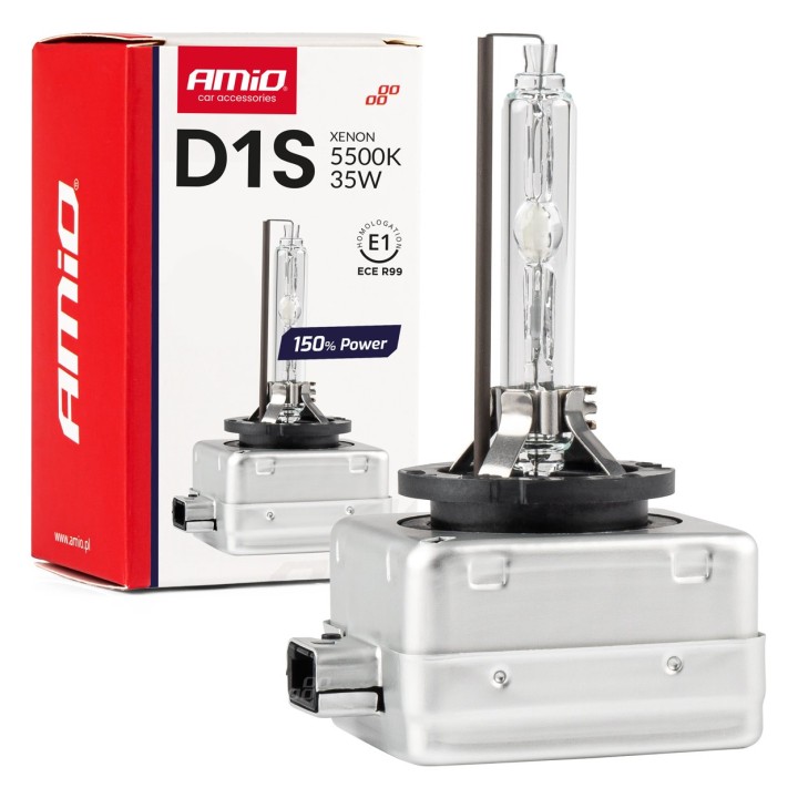 Żarówka ksenonowa żarnik xenon D1S 5500K AMiO 150% POWER