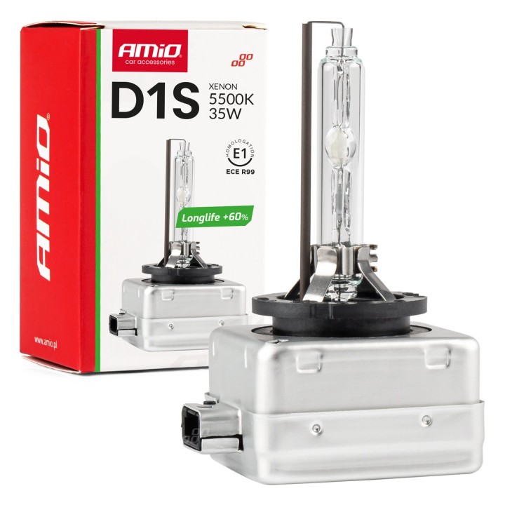 Żarówka ksenonowa żarnik xenon D1S 5500K AMiO LONG LIFE