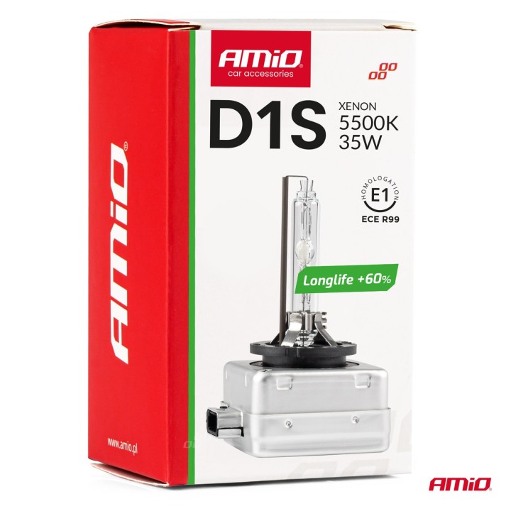 Żarówka ksenonowa żarnik xenon D1S 5500K AMiO LONG LIFE