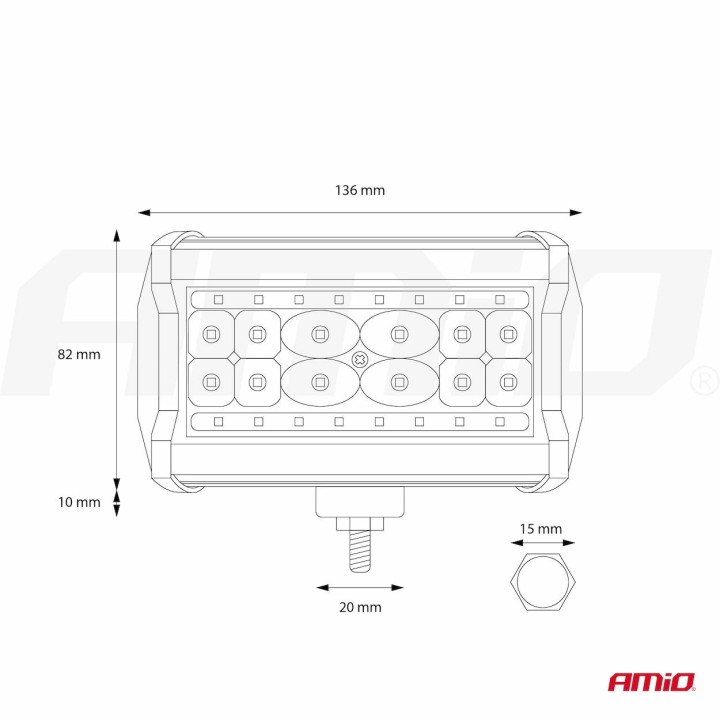 Lampa robocza 28LED FLAT- WL09