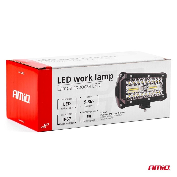 Lampa robocza panelowa LED szperacz AWL19 40LED 12V 24V AMIO-02433