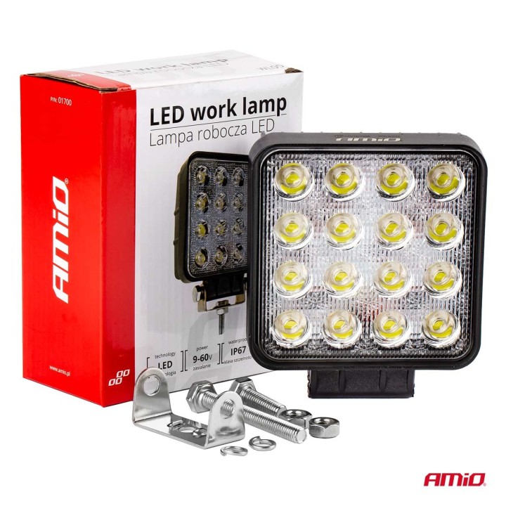 Lampa robocza AWL05 16 LED FLAT 9-60V