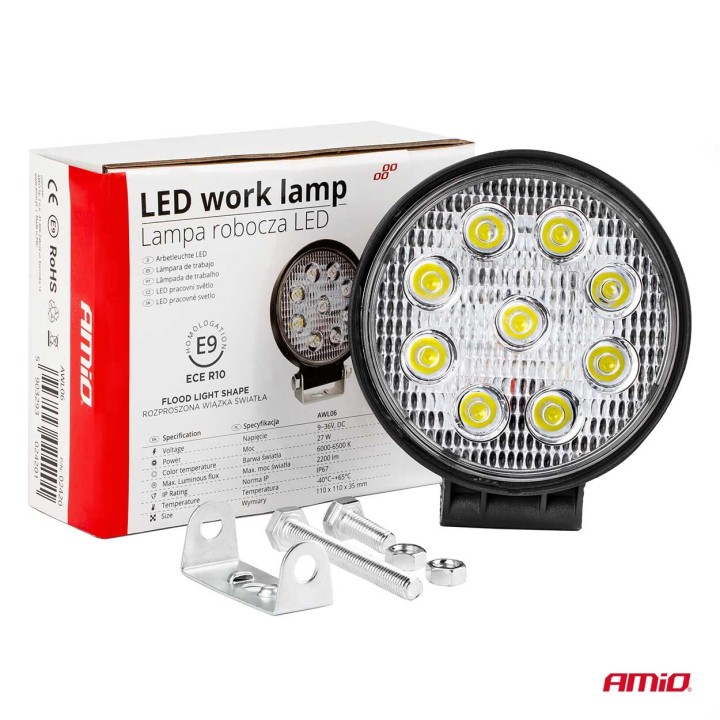 Lampa robocza AWL06 9 LED FLOOD 9-36V