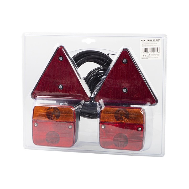 Zestaw lamp do przyczepy samochodowej trójkąt"