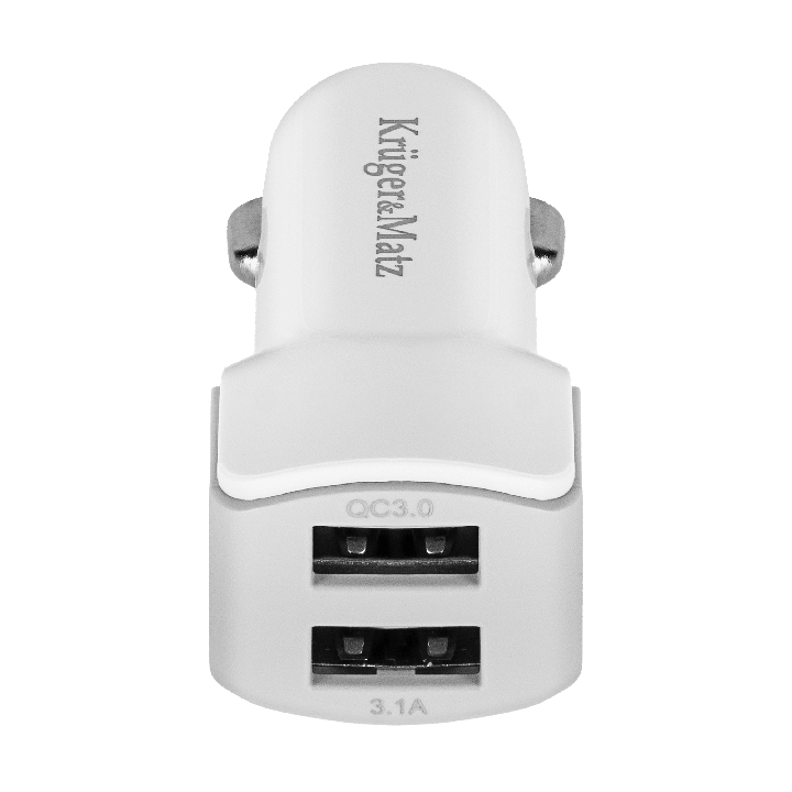 Ładowarka samochodowa Kruger&Matz 2xUSB 3000 mA z funkcją Quick Charge 3.0
