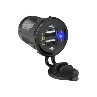 Ładowarka samochodowa montażowa 2xUSB M18C