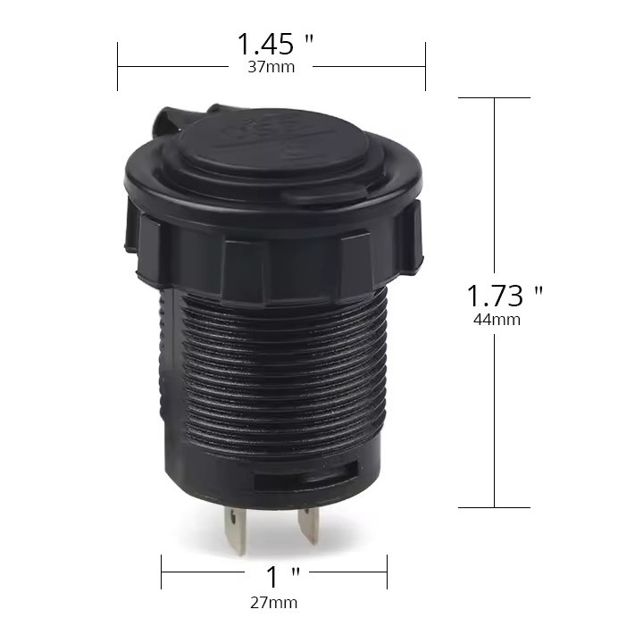 Ładowarka samochodowa montażowa USB+USB-C M18B