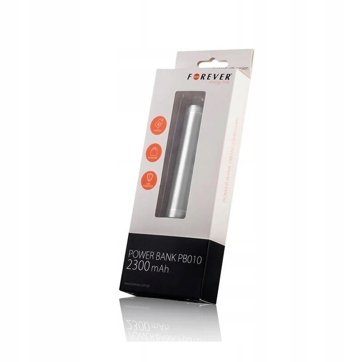 Power Bank Forever 2300 mAh TB-010 srebrny